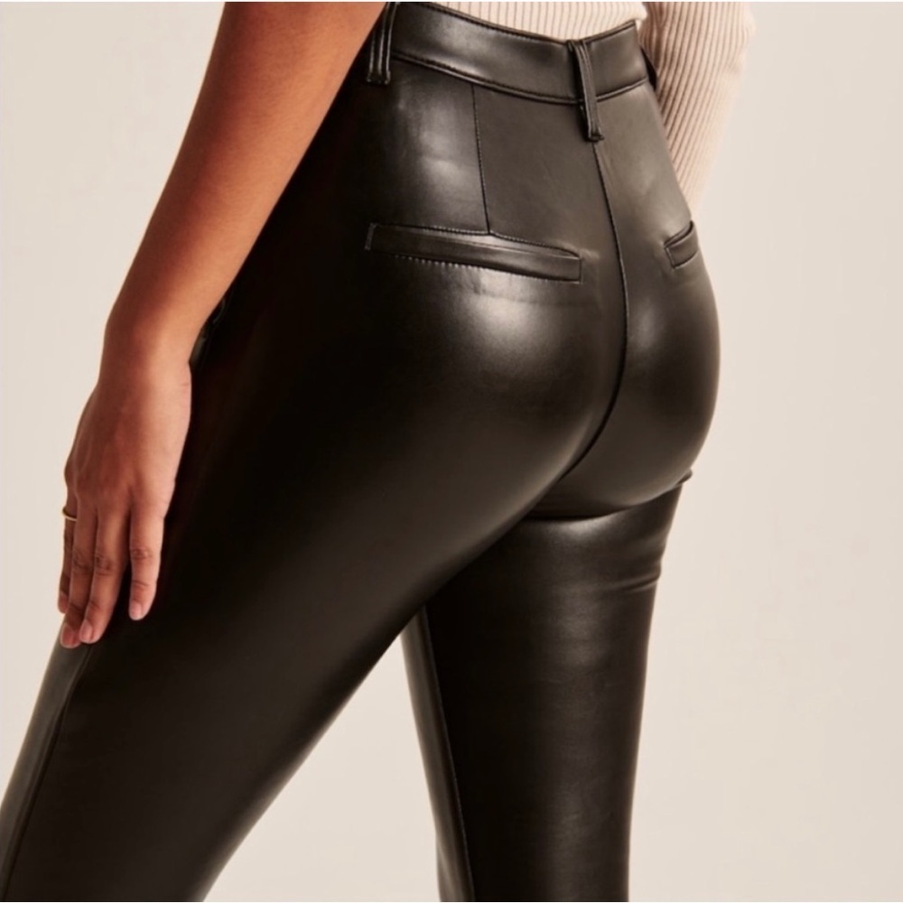 Abercrombie & Fitch | Ultra High Rise Skinny Faux Leather Pants - Picture 3 of 14